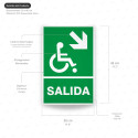 ‣ Rótulo de Ruta de Evacuación - Salida Personas Discapacita... | SIGO