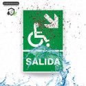 ‣ Rótulo de Ruta de Evacuación - Salida Personas Discapacita... | SIGO