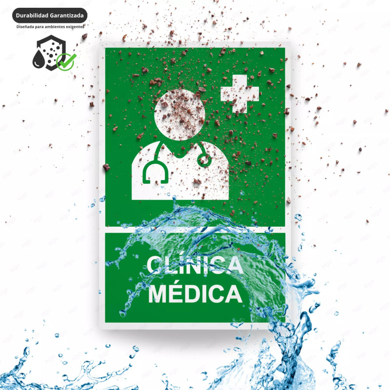 ‣ Rótulo de Ruta de Evacuación -  Clínica Médica | SIGO