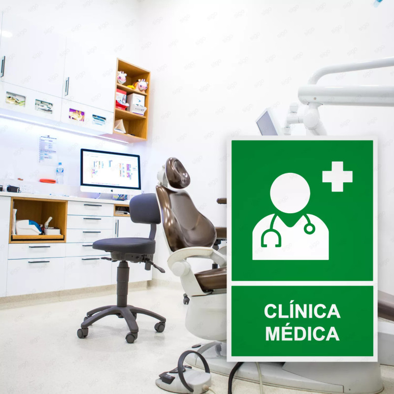 ‣ Rótulo de Ruta de Evacuación -  Clínica Médica | SIGO