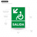 ‣ Rótulo de Ruta de Evacuación - Salida Personas Discapacita... | SIGO