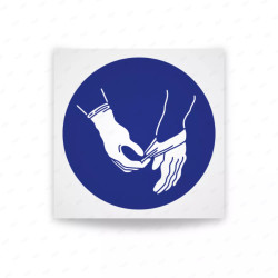 Rótulo de Obligación - Uso obligatorio de guantes quirurgicos | Cod. OB-037