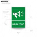 ‣ Rótulo de Ruta de Evacuación - Megáfono | SIGO