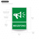 ‣ Rótulo de Ruta de Evacuación - Megáfono | SIGO