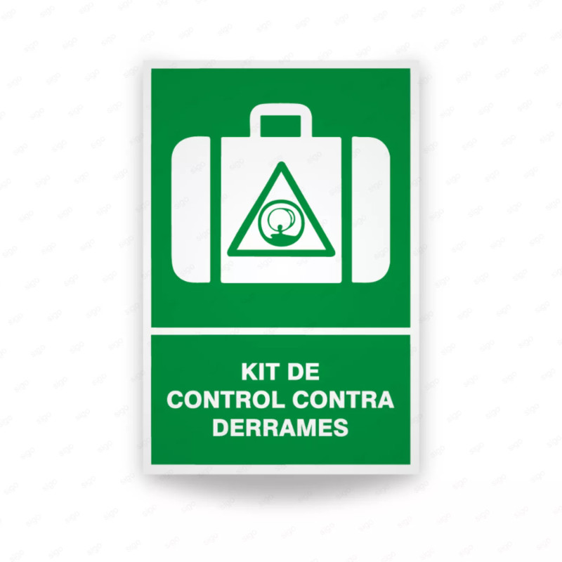 ‣ Rótulo de Ruta de Evacuación -  Kit Control de Derrames | SIGO