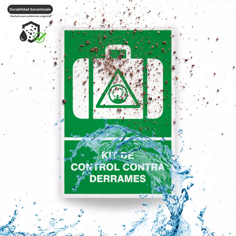 ‣ Rótulo de Ruta de Evacuación -  Kit Control de Derrames | SIGO