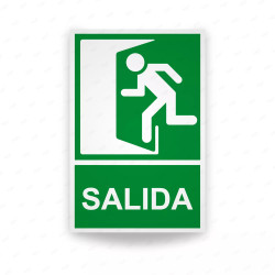 Rótulo de Ruta de Evacuación - Salida lado Izquierdo |Cod. EV-032