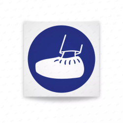 Rótulo de Obligación - Uso obligatorio de protegecalzado | Cod. OB-039