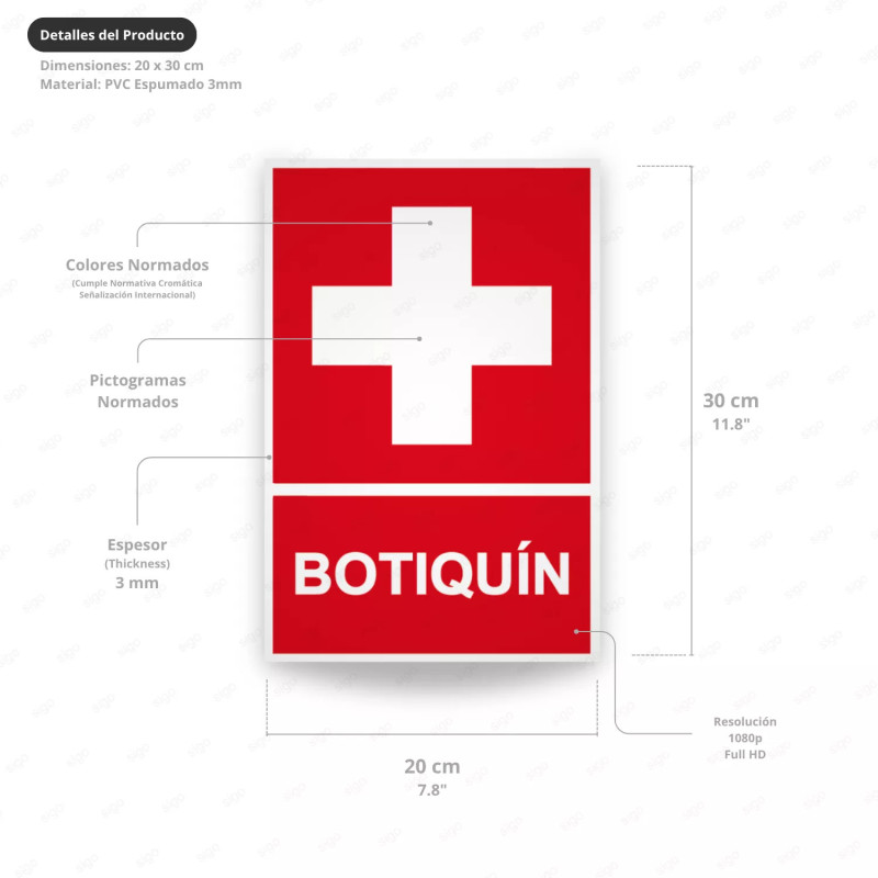 ‣ Rótulo de Ruta de Evacuación - Botiquín  | SIGO