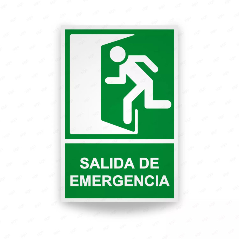 ‣ Rótulo de Ruta de Evacuación - Salida de Emergencia lado i... | SIGO