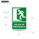 ‣ Rótulo de Ruta de Evacuación - Salida de Emergencia lado i... | SIGO