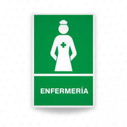 Rótulo de Ruta de Evacuación - Enfermeria |Cod. EV-034