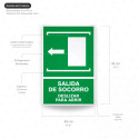 ‣ Rótulo de Ruta de Evacuación - Salida de Socorro Deslizar... | SIGO