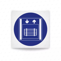 Rótulo de Obligación - Elevador de carga exclusivo mercancias | Cod. OB-045