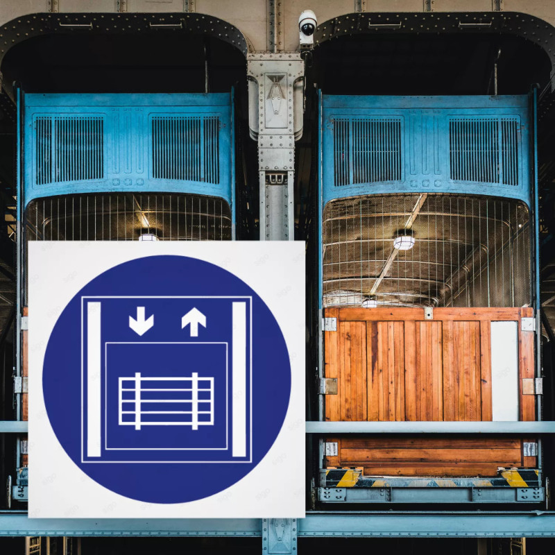 ‣ Rótulo Elevador de Carga Exclusivo Mercancías | SIGO