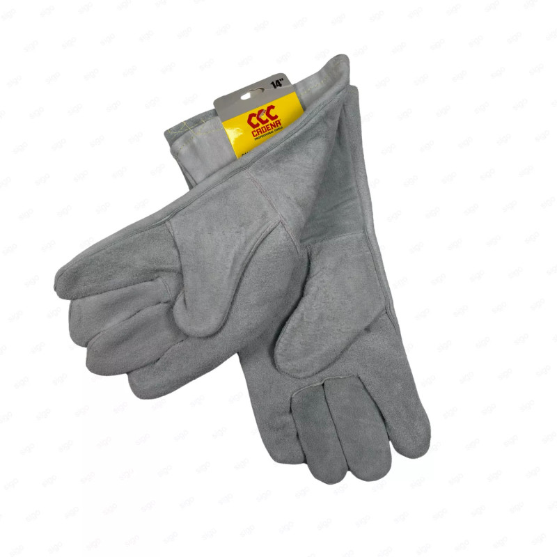 ‣ Guante para Soldador 14” de Gamuza Gris | SIGO