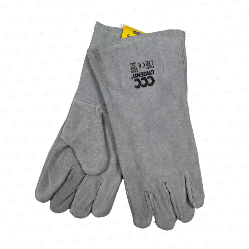 ‣ Guante para Soldador 14” de Gamuza Gris | SIGO