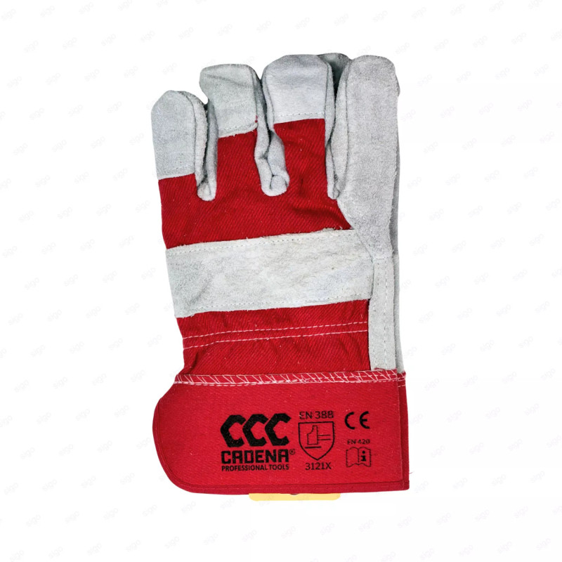 ‣ Guante de Cuero y Lona Cadena XL resistente | SIGO