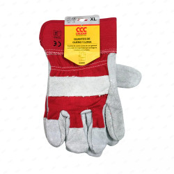 Guante de cuero y lona, talla XL-Cadena