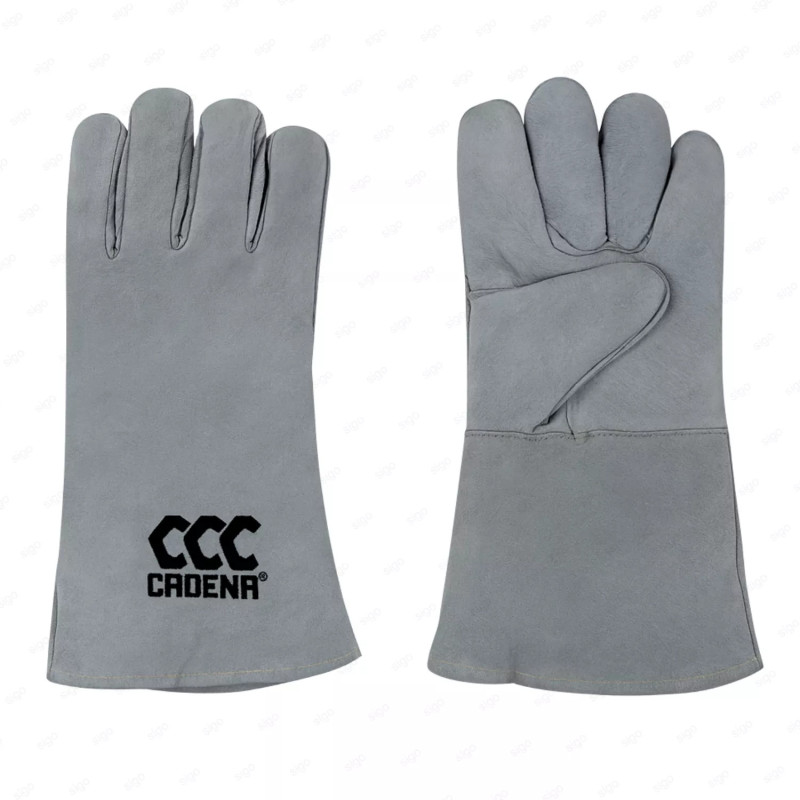 Guante para Soldador de Gamuza Gris (14”)