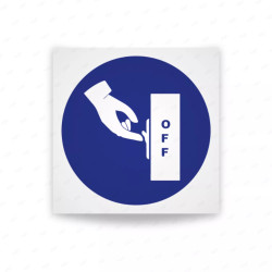 Rótulo de Obligación - Apague cuando no se use| Cod. OB-049