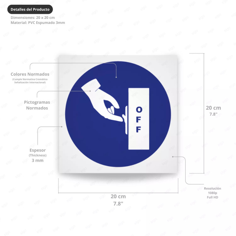 ‣ Rótulo: Apague cuando no se use... | SIGO