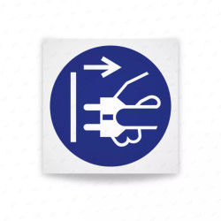 Rótulo de Obligación - Desenchufar despues de su uso  | Cod. OB-050