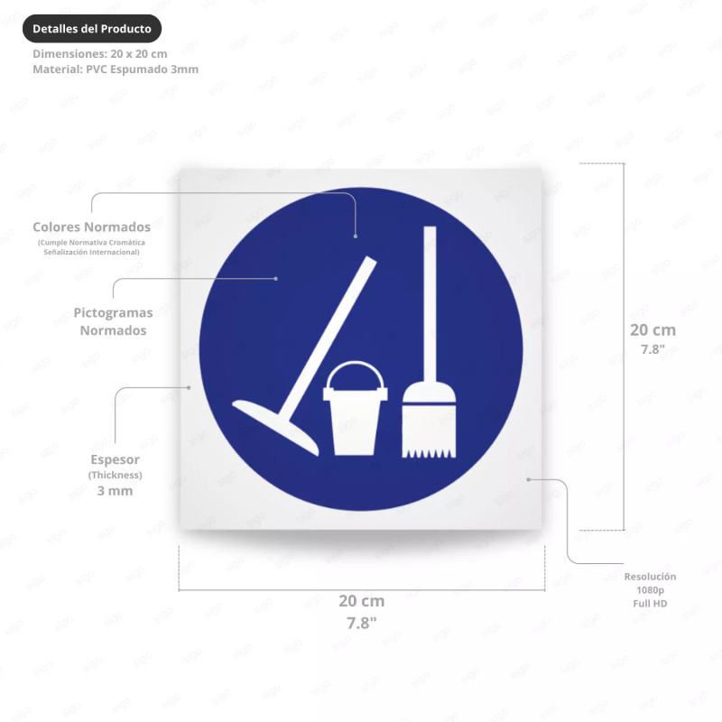 ‣ Rótulo: Mantenga limpia su área... | SIGO