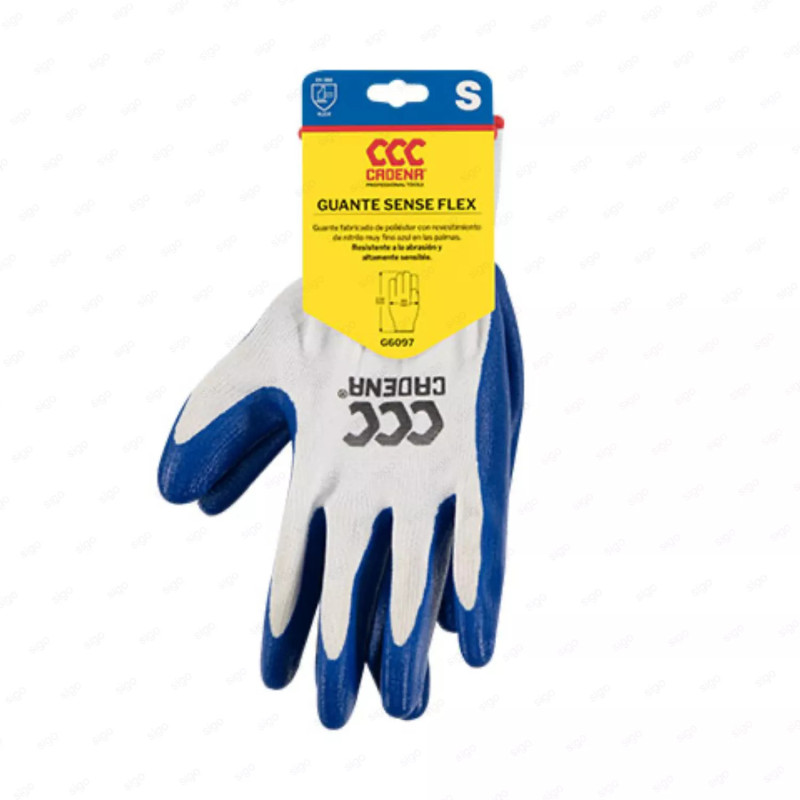 ‣ Guante de nitrilo Sense Flex azul M | Cadena