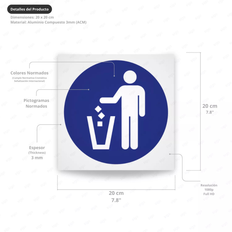 ‣ Rótulo: Deposita basura en su lugar | SIGO