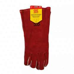 Guante para soldador rojos, talla 14"-Cadena