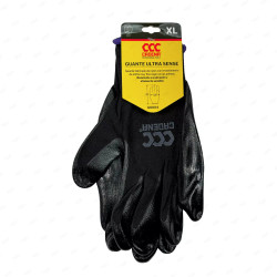 Guante de nitrilo ultra sense negro-Cadena, Varias Tallas