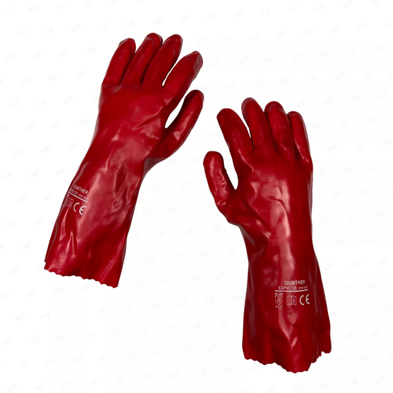 Guantes de PVC para quimicos, talla 10"-Gunther