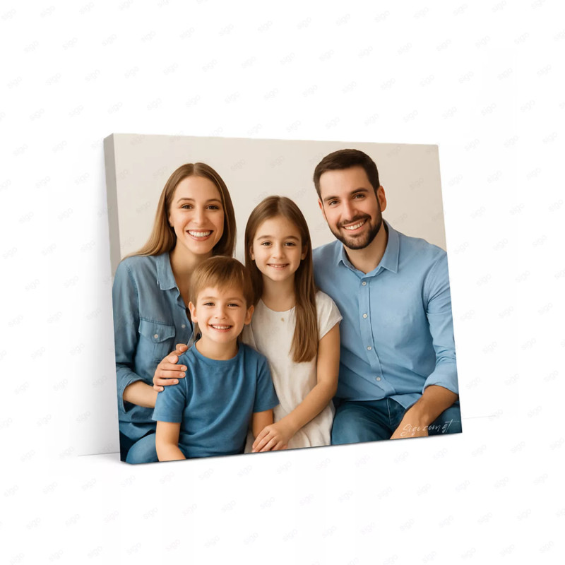 ‣ Impresión en Cotton Canvas fotografía familiar | SIGO