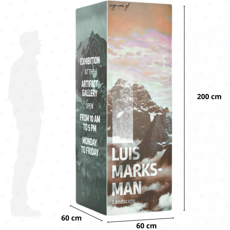 Totem Publicitario 4 Caras 60 X 200 cm