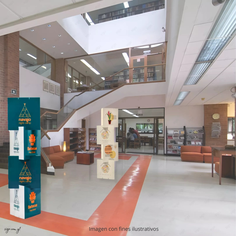 ‣ Tótem Expositor Escalonado 3 Caras | Sigo