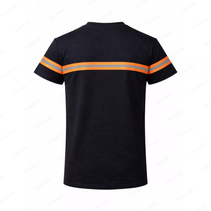 ‣ Playera de Trabajo Negro con Reflectivo Naranj... | Sin Marca