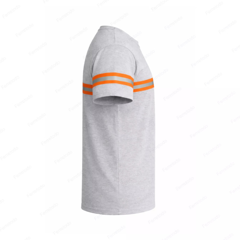 ‣ Playera de Trabajo Gris con Reflectivo N... | Sin Marca