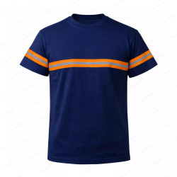 ‣ Playera de Trabajo Azul Marino con Reflect... | Sin Marca
