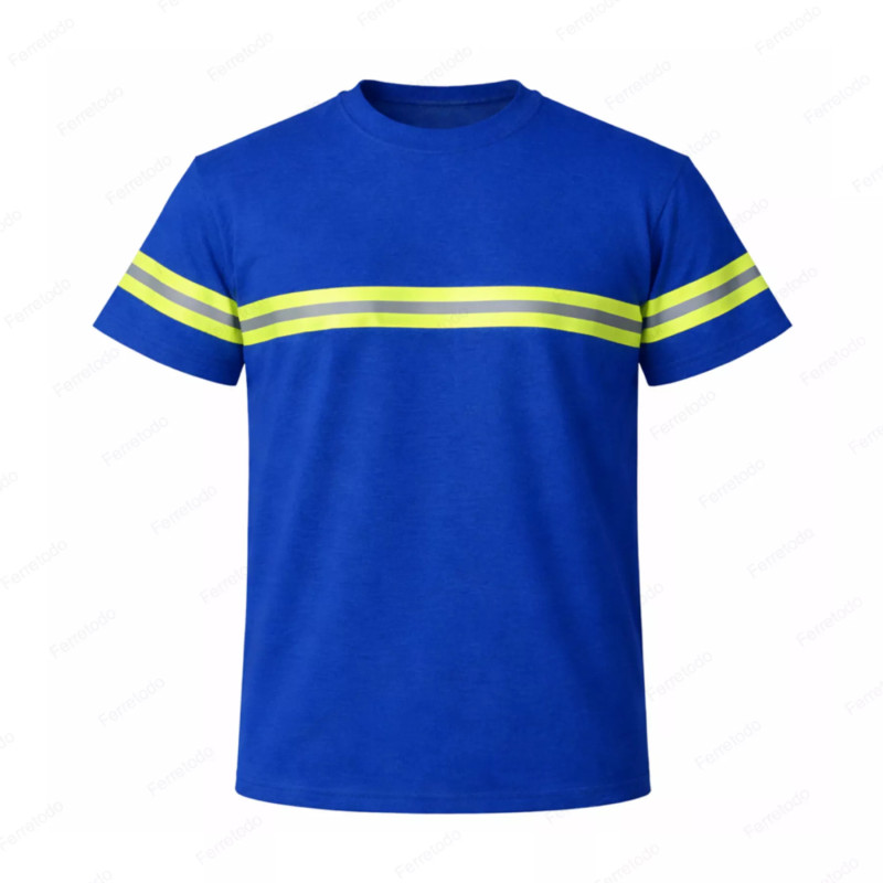 ‣ Playera de Trabajo Azul Rey con Reflectivo... | Sin Marca