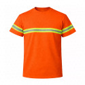 Playera de Trabajo Naranja con Reflectivo Verde