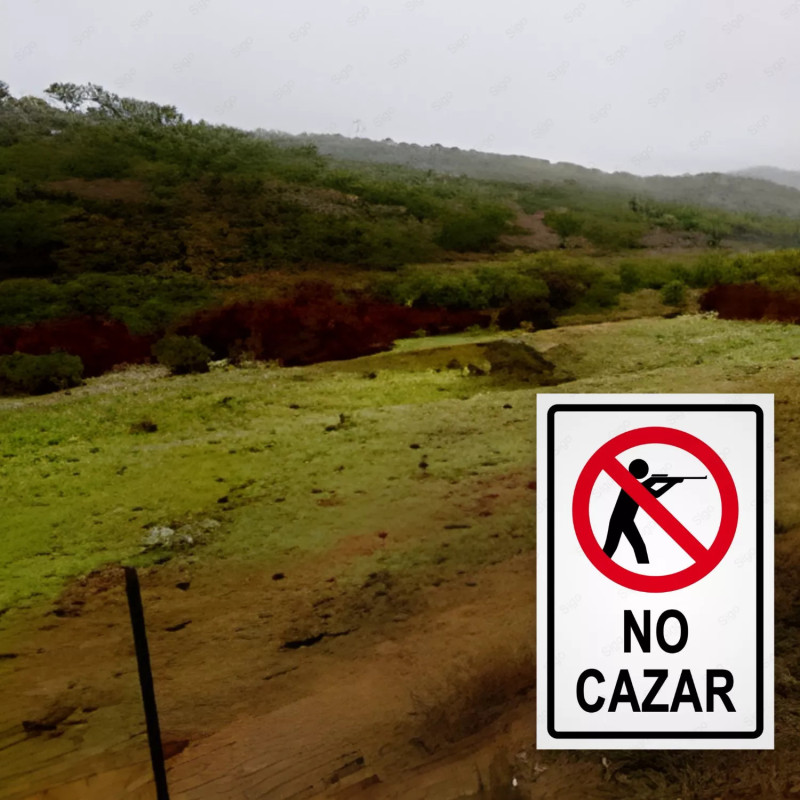 ‣ Rótulo No Cazar para Propiedad Privada | SIGO