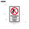 ‣ Rótulo Prohibido Cazar Propiedad Privada | SIGO