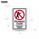 ‣ Rótulo Prohibido Cazar Propiedad Privada | SIGO