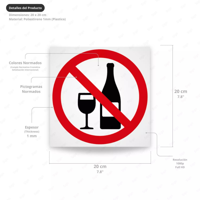 ‣ Rótulo Prohibido bebidas alcohólicas... | SIGO