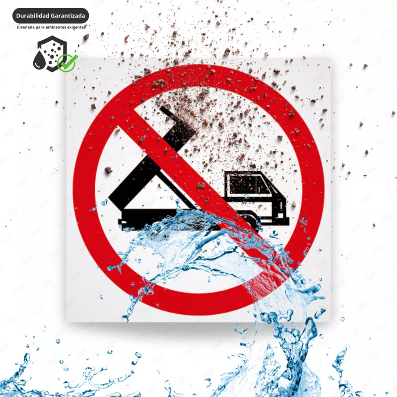 ‣ Rótulo Prohibición: No volcar carga... | SIGO