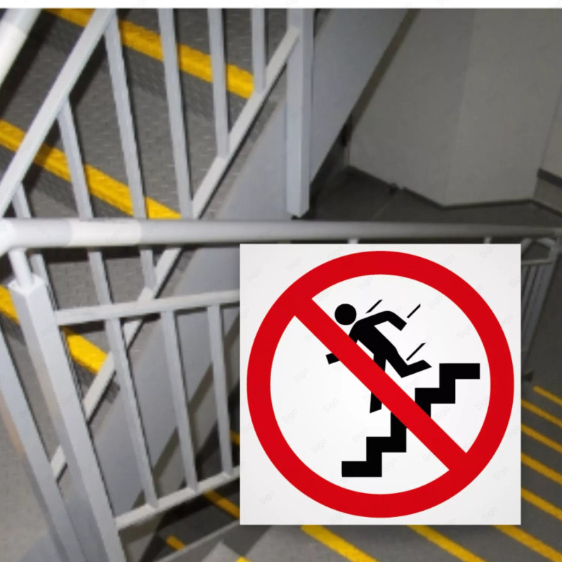‣ Rótulo Prohibido Correr Escaleras... | SIGO