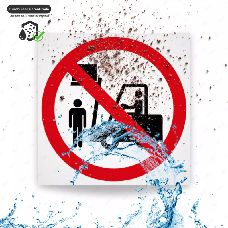 ‣ Prohibido estar bajo la carga: Rótulo... | SIGO