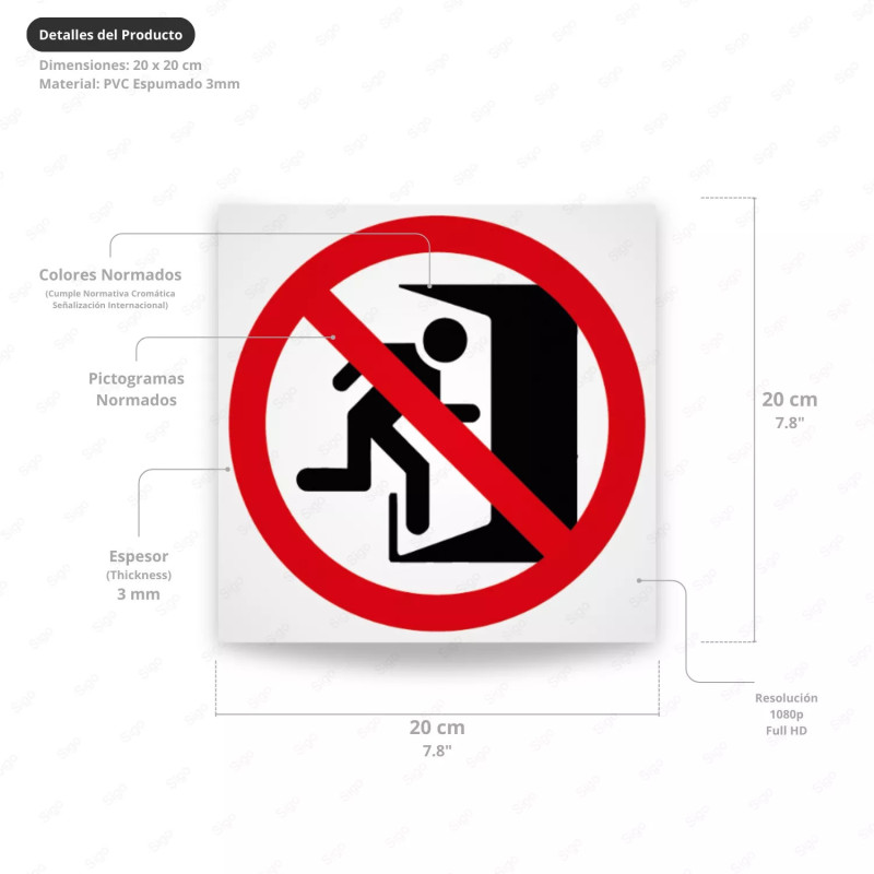 ‣ Rótulo Prohibición - No usar en emergencias | SIGO