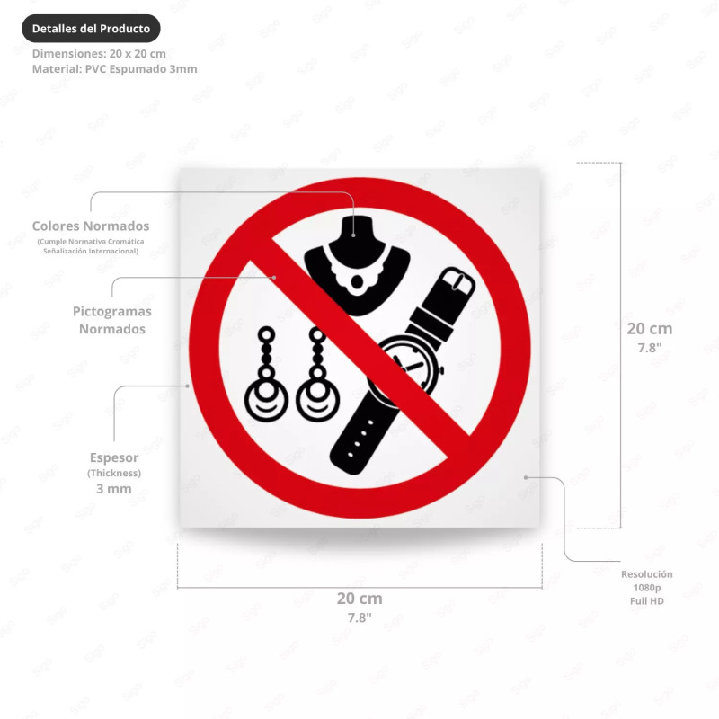 ‣ Rótulo Prohibido Ingreso con Joyas... | SIGO